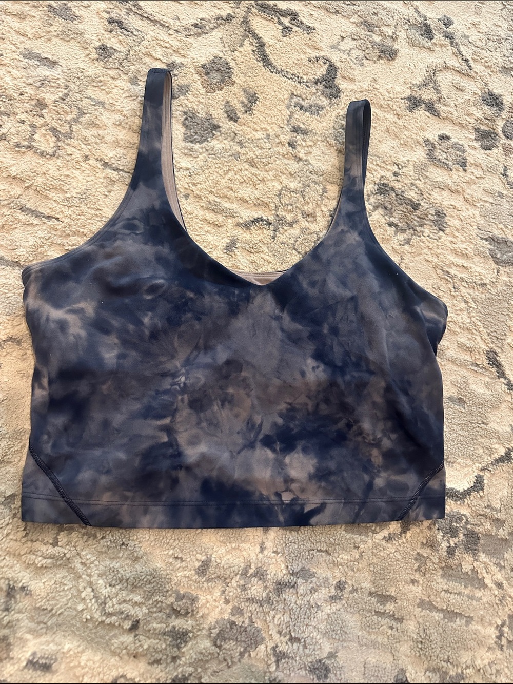 LULULEMON Align Crop Tank Top Diamond Dye Lunar Rock True Navy - Picture 6 of 9